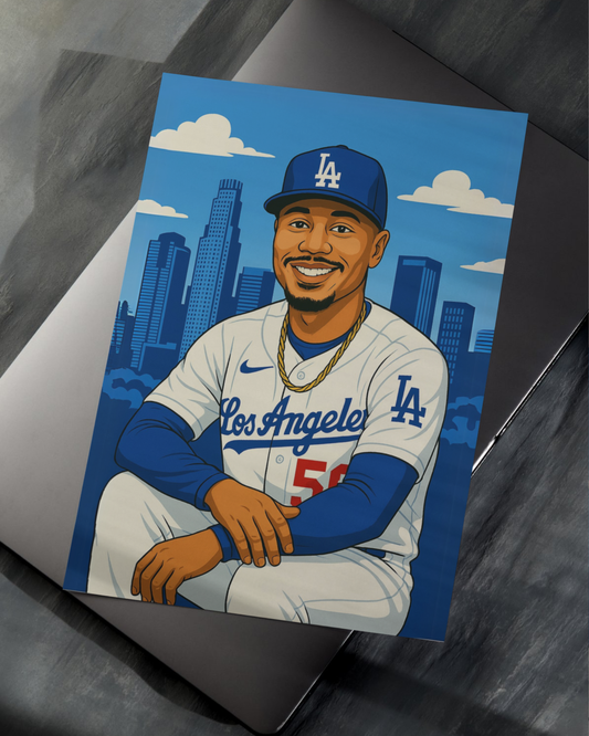 9x12 Dodgers Canvas – Mookie Betts (Drop 1)